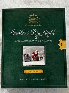 2002 Santa's Big Night Hallmark Club Edition Ornament Set (QXC2002)